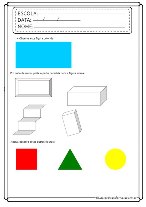 Atividades Figuras Geometricas 2 Ano