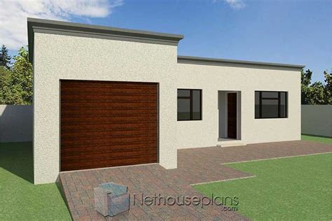 2 Room House Plans South Africa | Flat Roof Design | Nethouseplans