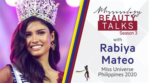 miss universe philippines 2020 rabiya mateo beauty talks season 3 episode 5 youtube