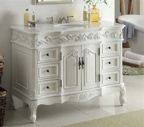 Inside delivery, white glove service, etc., please contact our customer service. 42" inch Bathroom Vanity Classic Traditional Style Antique ...