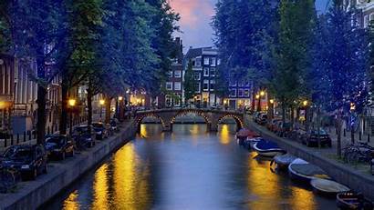 Amsterdam Definition Wallpapers Netherlands Night Canal Holland