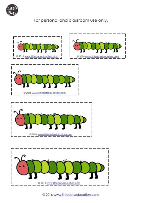 We hope that you like your free printable cutting worksheets! The Very Hungry Caterpillar Theme: Free Comparing Size and ...