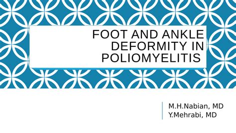 Pdf Post Polio Foot And Ankle Deformity Management