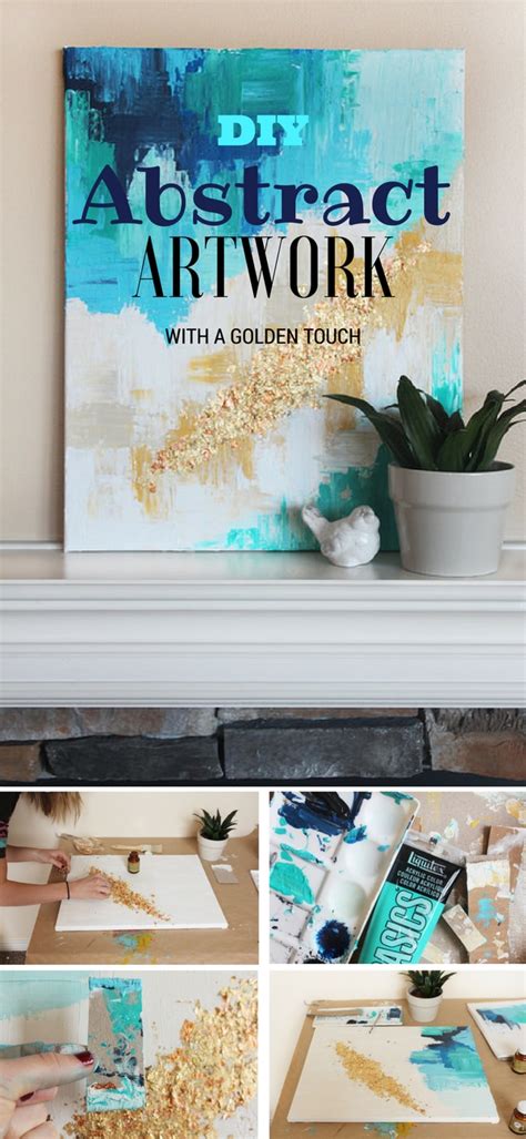 This diy abstract art tutorial shows you how to create abstract wall