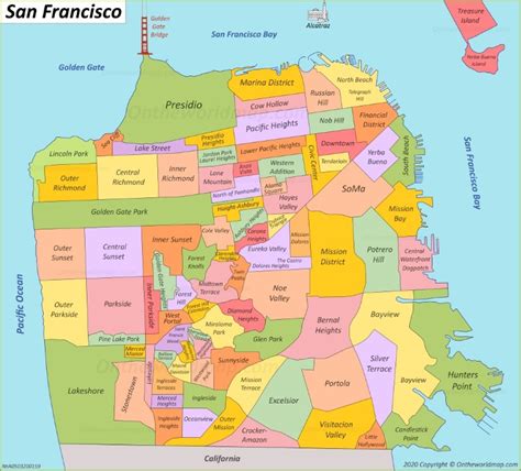 San Francisco Map California Us Discover San Francisco With