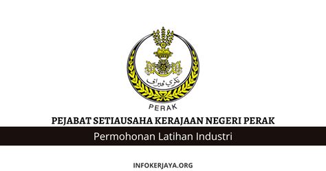 Portal kerja kosong kerajaan membuka peluang pekerjaan di pejabat setiausaha kerajaan negeri melaka yang kini dibuka untuk semua warganegara malaysia dan kepada mereka yang berminat serta berkelayakan dipelawa untuk mengisi kekosongan jawatan kosong ini seperti berikut Latihan Industri Pejabat Setiausaha Kerajaan Negeri Perak ...