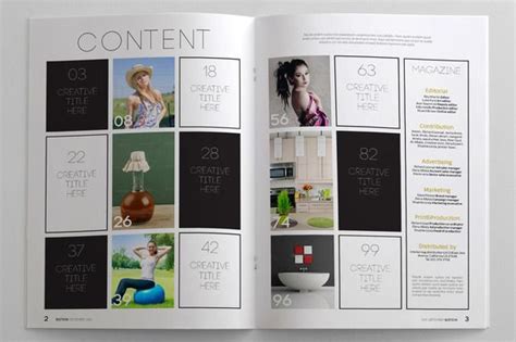 Simply Magazine Template | Table of contents design ...
