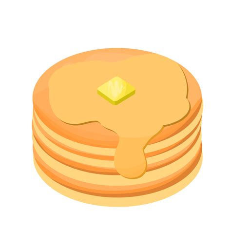 Pancakes With Butter And Maple Syrup Food Illustration 13744782 Png
