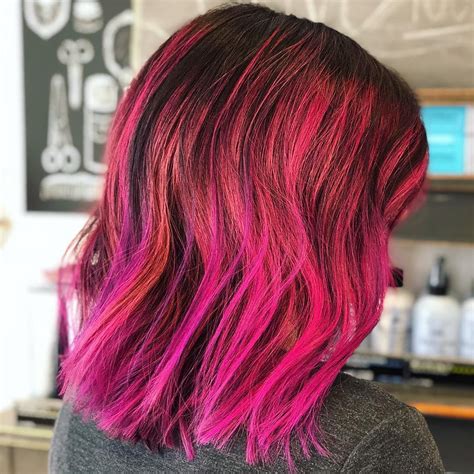 You can then comb through section once again or use hands to blend. #pinkhair courtesy of @danielleodhair 💕 #pink #haircolor # ...