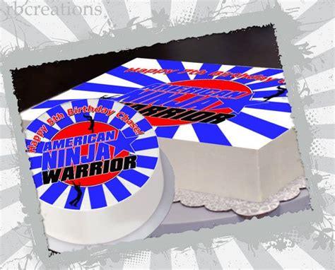 Ninja warrior party edible cake topper ninja warrior. American Ninja Warrior Party Edible Cake Topper File ...