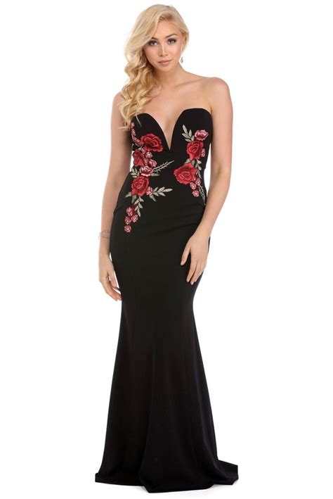 Amazon's choice for black dress with red roses. Pin on I Feel Pretty.