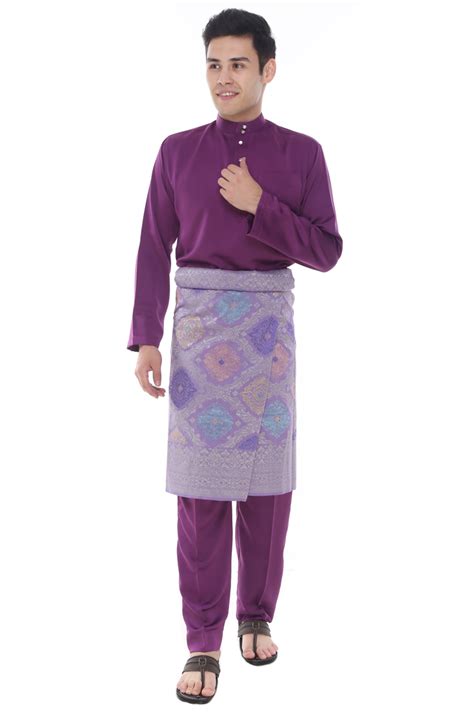 Discover our latest baju kurung designs for baju raya 2020. Baju Melayu Classic (Dark Purple - AA1013BM) - AMAR AMRAN ...