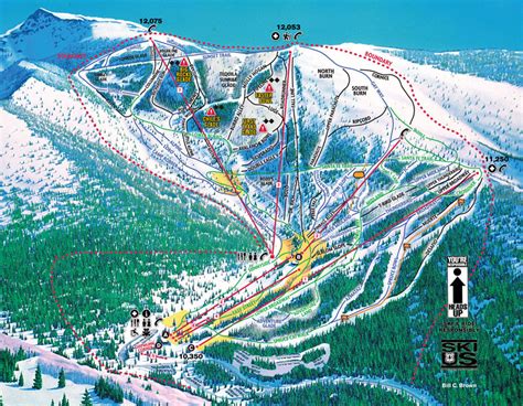 Ski Santa Fe Resort Trail Map Piste Map Panoramic Mountain Map