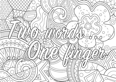 Beautiful Swear Words Adult Coloring Pages