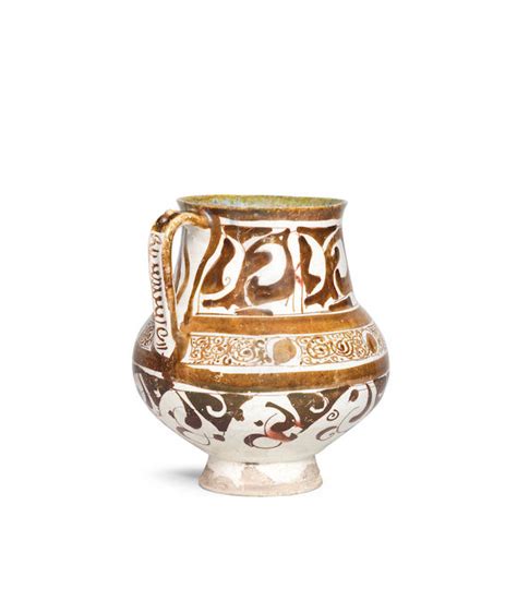 bonhams a kashan lustre pottery jug persia 12th 13th century