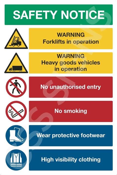 Warehouse Safety Notice Sign Sign Shop Ireland Css Signs