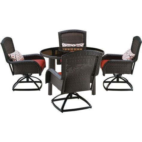 Enjoy free shipping on most stuff, even big stuff. Hanover Strathmere 5-Piece All-Weather Wicker Round Patio ...