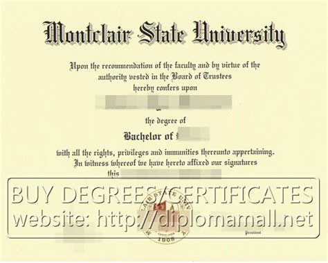Montclair State University Fake Degree Buy Us Diplomabuy College