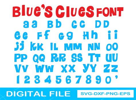 Blues Clues Font Svg Blues Clues Dog Svg Nick Jr Svg Etsy