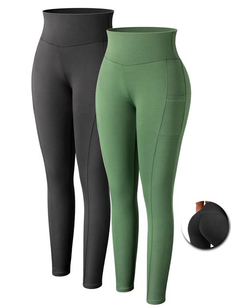 Miss Moly 2 Pack High Waist Yoga Leggings With Pockets For Women 4