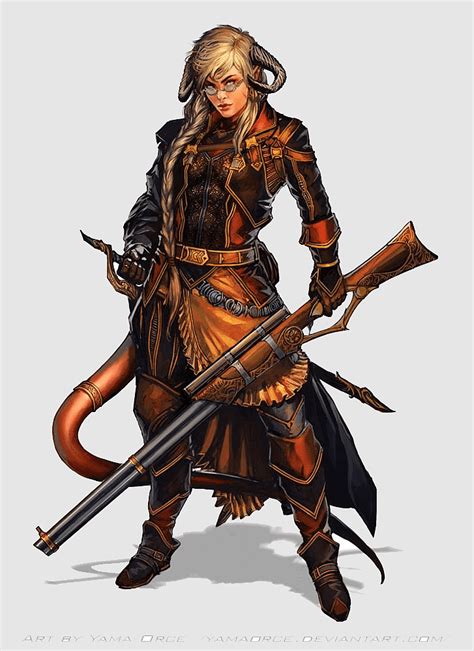Cornelia Gunslinger Tiefling Warlock Sorcerer Bard D20 System