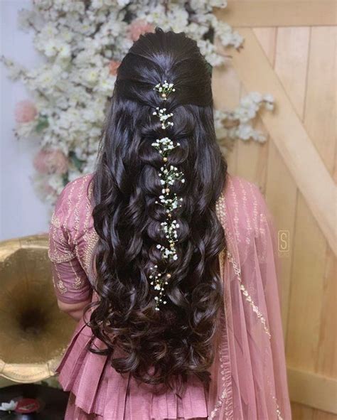 30 Flawless Open Hairstyles For Your Wedding Functions Bride Hairstyles Open Hairstyles
