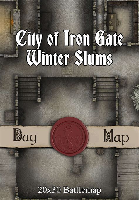 Seafoot Games City Of Iron Gate Winter Slums X Battlemap Seafoot Games Towns