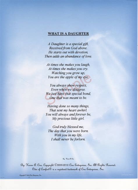 Five Stanza What Is A Daughter Poem shown on | Etsy