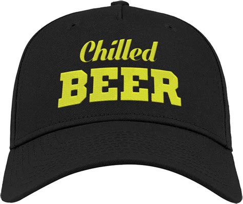 Chilled Beer Funny Logo Embroidered Curved Visor Unisex Breathable Cap