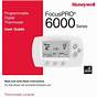 Honeywell Focus Pro 6000 Manual