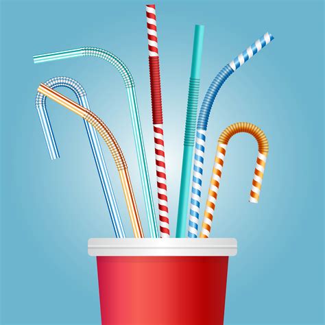 Drinking Straws In A Cup 1214279 Vector Art At Vecteezy