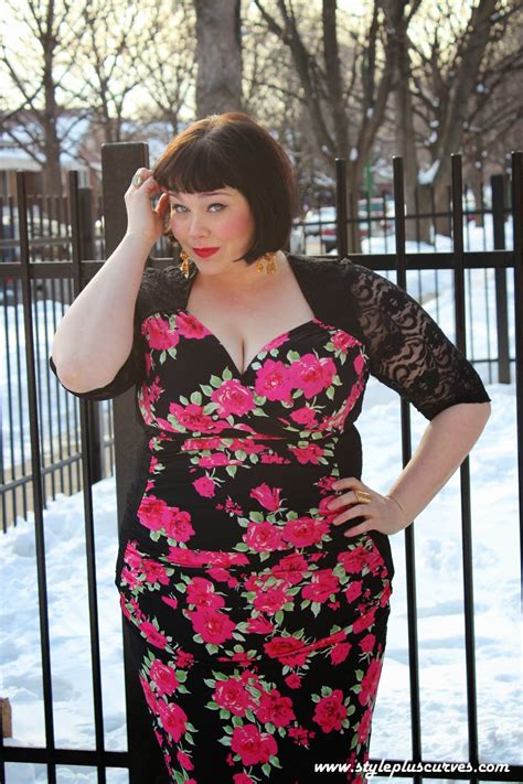 Plus Size Floral And Lace Dress From Kiyonna Is Vava Voom Style Plus