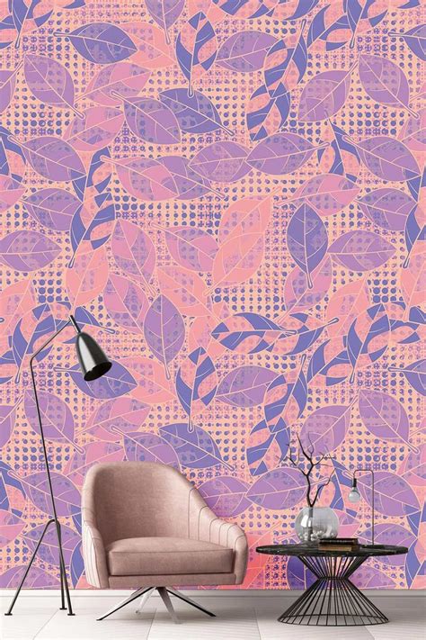 Purple Leaves Mural Wallpaper Ever Wallpaper Uk Mural Wallpaper