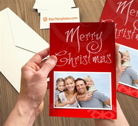 Add a personal touch and connect with your loved ones with personalized christmas cards. Family Christmas Card Template | MacTemplates.com