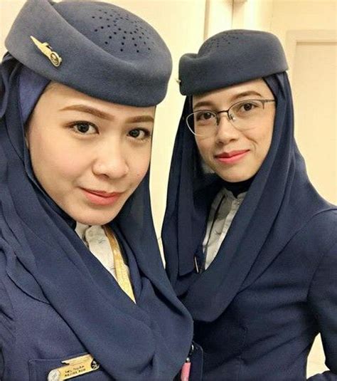 Saudi Airline Stewardess Malaysian Pretty Lovely Uniform