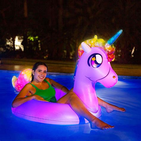 Gigantic Rainbow Unicorn Glitter Pool Raft Poolcandy