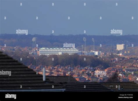 Headingley Stadium Viewed From 45 Mile Away In Morley Stock Photo Alamy