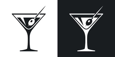Vector Martini Glass Icon Twotone Version Stock Illustration Download Image Now Istock