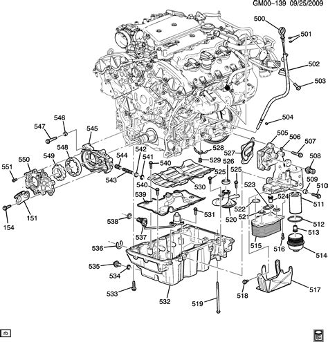 Cadillac Srx N Engine Asm L V Part Oil Pump Oil Pan Related