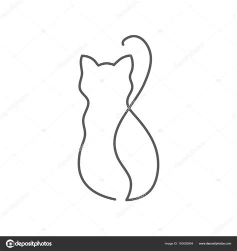 Artsy drawings side view drawing art drawing inspiration art reference poses views cat drawing side view. Back view of cat continuous line drawing - cute pet sits ...