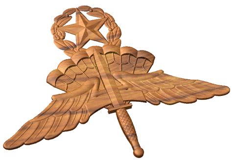 Master Freefall Parachutist Badge Style A Cnc Military Emblems
