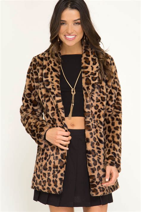 Leopard Fur Jacket W Pockets 6th Street Fashions And Footwear Located In Concordia Kansas