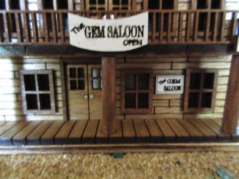 Ho Scale 187 The Gem Saloon Deadwood Old West Miniature Etsy