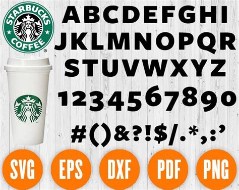 Starbucks Font Svg Starbucks Alphabet Starbucks Letters Starbucks