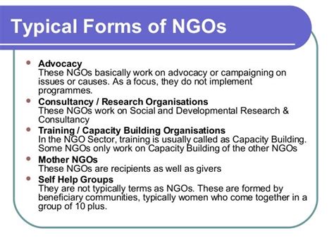 Non Governmental Organizations