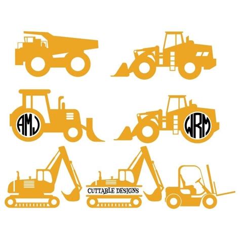Truck Monogram Designs Cuttable Pack Svg Dxf Eps Use With