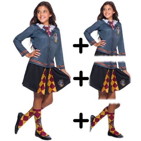 Harry Potter Hermione Granger Girls Gryffindor Uniform Kids 3 Piece