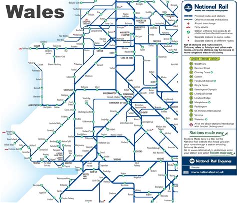 Wales Rail Map