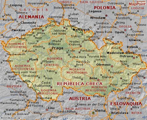 Atrações e dicas para o roteiro. Mapa geográfico de la República Checa | República checa ...