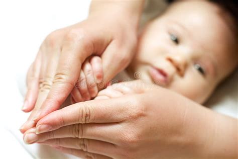 Baby Holding Mother Hand Stock Images Image 24941794